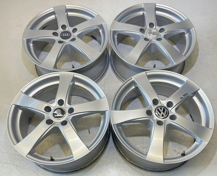 4x Alufelge 17 Zoll 7.5" 5x112 35ET Glanz Silber Rim Wheel FEL5395341037ur
