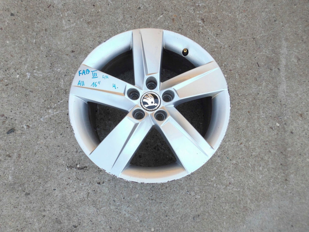 1x Alufelge 16 Zoll 7.0" 5x100 46ET Glanz Silber 6V0601025 Skoda Fabia Iii FEL5400548680fc