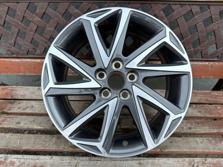 1x Alufelge 16 Zoll 6.0" 5x100 50ET Glanz Graphit PW4570D004 Mg Yaris Rim Wheel FEL2830804822ot