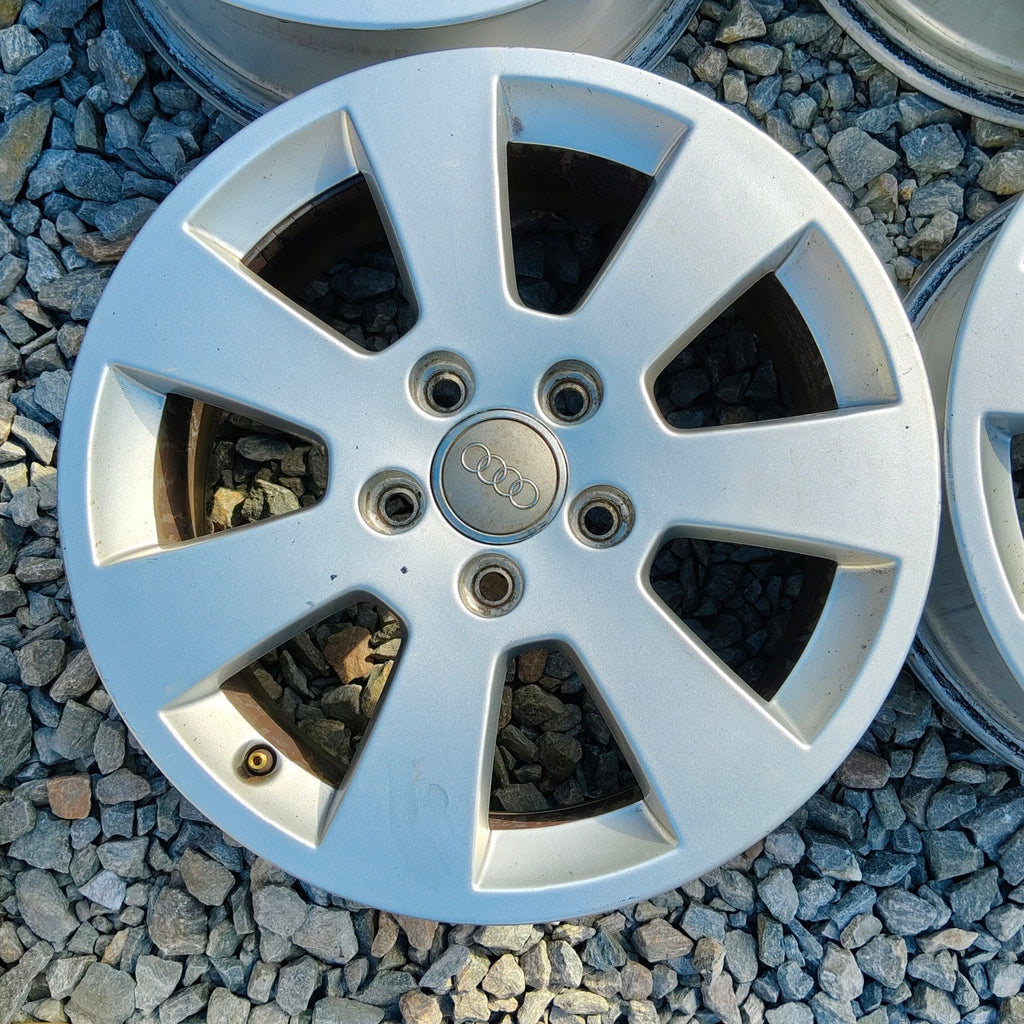 4x Alufelge 16 Zoll 6.5" 5x112 50ET Matt Silber 8P0601025 Audi Rim Wheel FEL2658180512cb