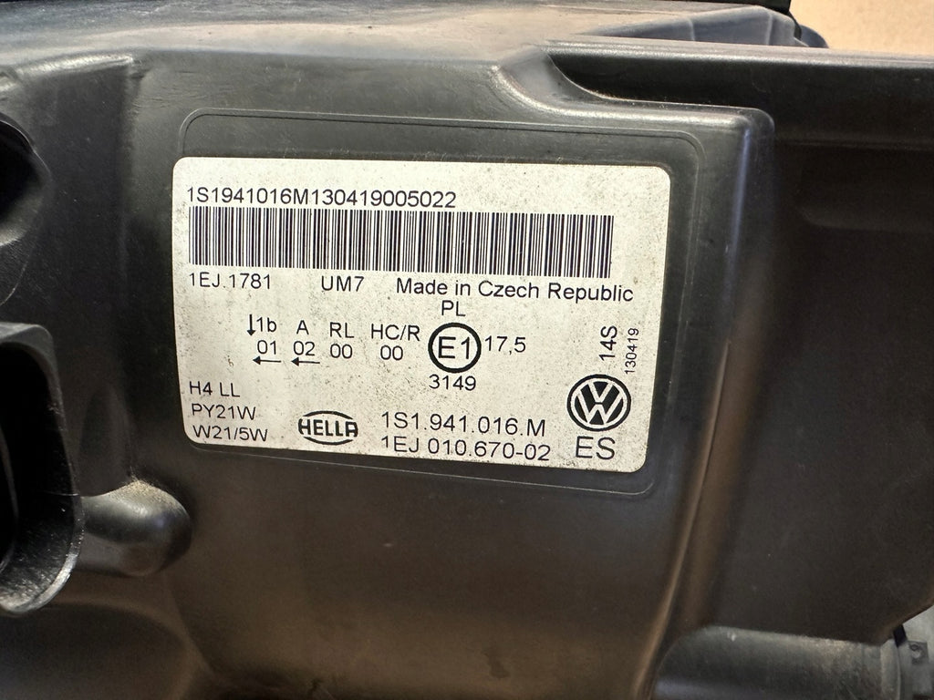 Frontscheinwerfer VW Up 1S1941016M Rechts Scheinwerfer Headlight