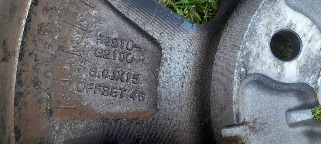 1x Alufelge 15 Zoll 6.0" 5x114.3 46ET Glanz Schwarz 52910-G2100 Hyundai I30 Ceed