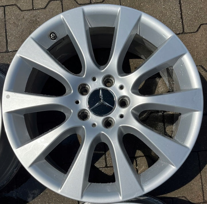 4x Alufelge 18 Zoll 8.0" 5x112 56ET Glanz Silber A1664010602 Mercedes-Benz FEL1496159863gr