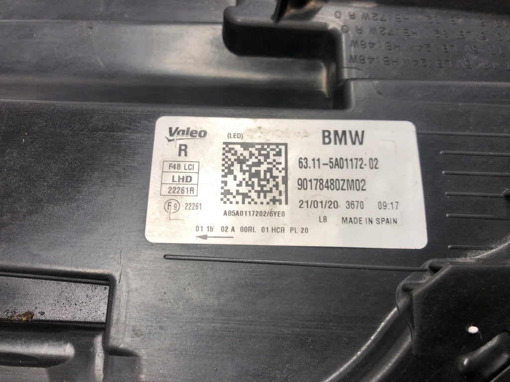 Frontscheinwerfer BMW X1 F48 5A01172-02 LED Rechts Scheinwerfer Headlight SCH8688049026gf