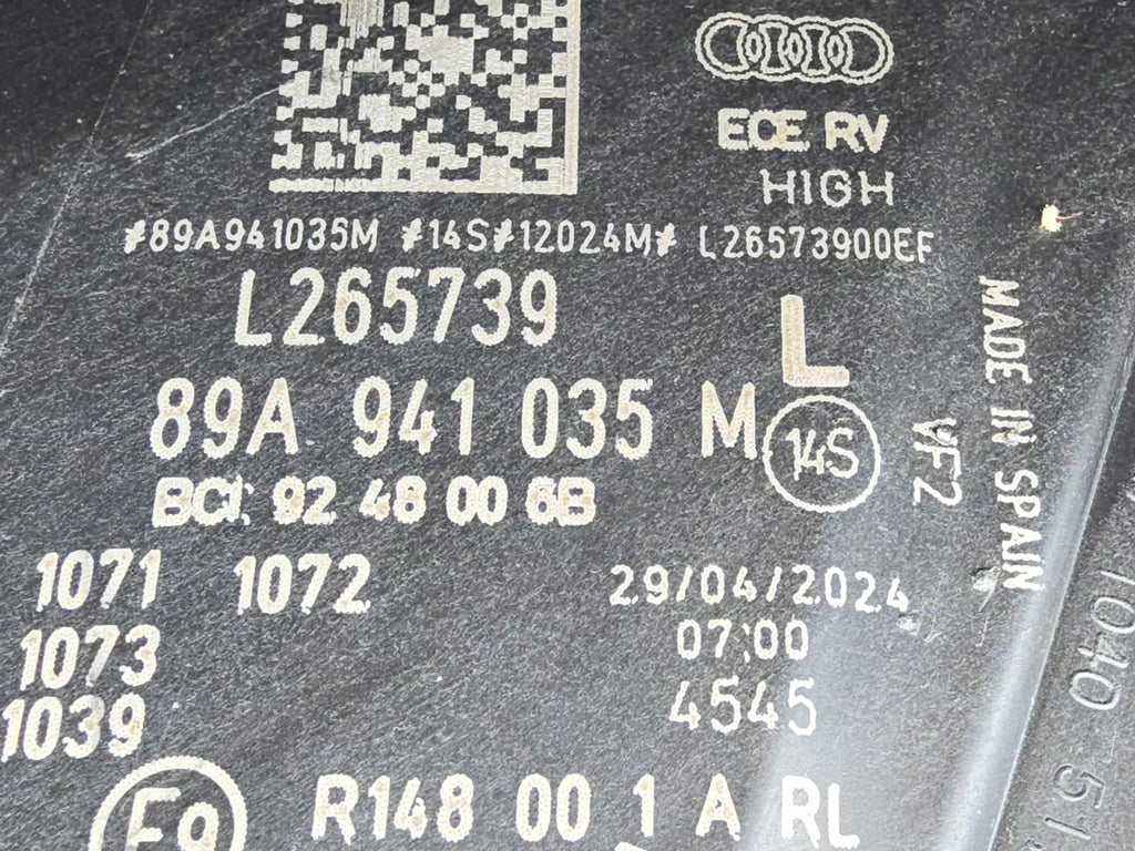 Frontscheinwerfer Audi E-Tron 89A941035M Links Scheinwerfer Headlight SCH6773107569fy