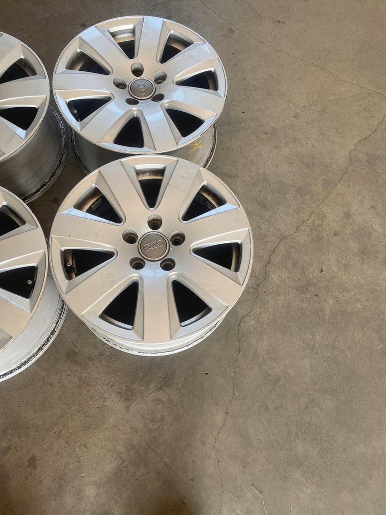 4x Alufelge 16 Zoll 7.5" 5x112 42ET Glanz Silber Audi Rim Wheel