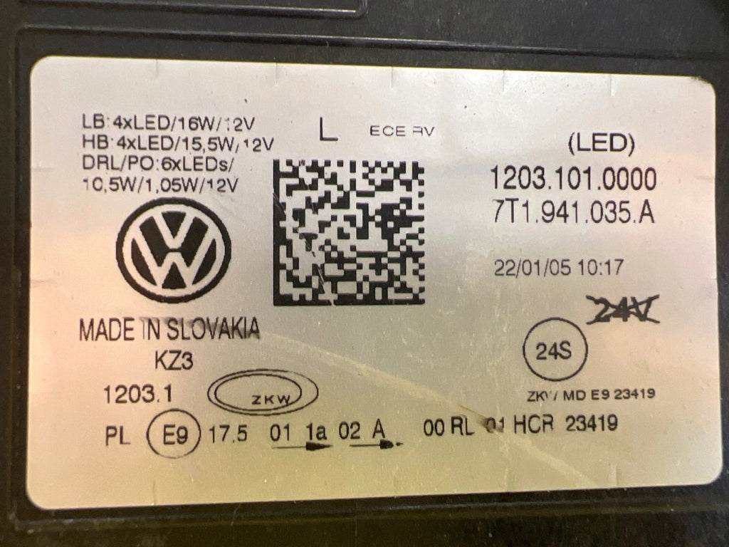 Frontscheinwerfer VW Multivan T7 Transporter 7T1941035A LED Rechts oder Links SCH2799979771is