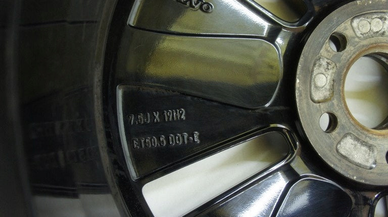 1x Alufelge 19 Zoll 7.5" 5x108 50 5ET Glanz Schwarz 31680404 Volvo Rim Wheel