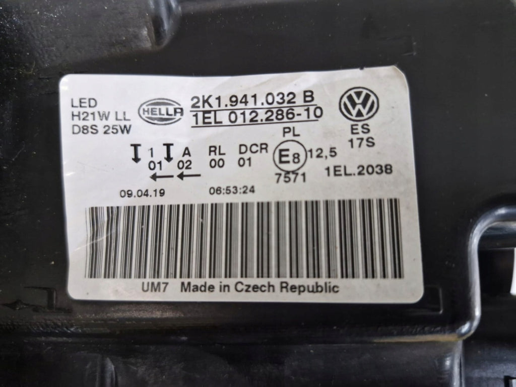 Frontscheinwerfer VW Caddy 2K5941032B Rechts Scheinwerfer Headlight SCH4309058139ds