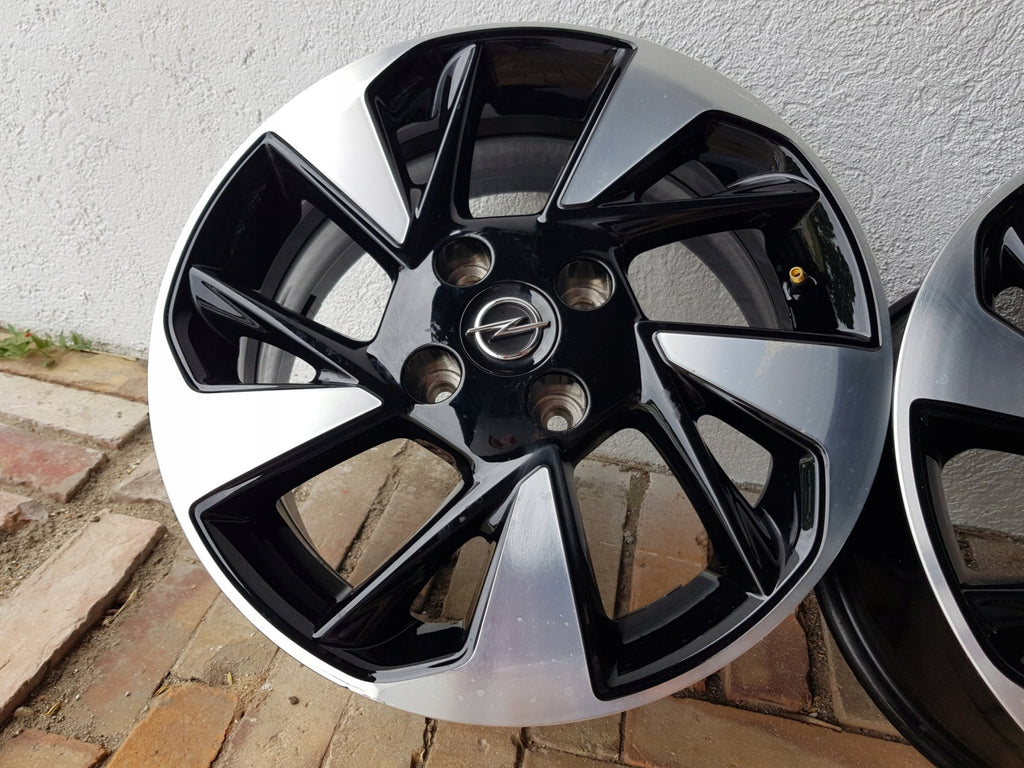 1x Alufelge 16 Zoll 6.5" 4x108 32ET Glanz Schwarz 9833892580 Opel Corsa F FEL9760417157lm