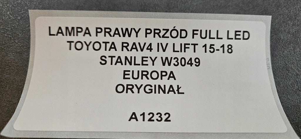 Frontscheinwerfer Toyota W3049 LED Ein Stück (Rechts oder Links) Headlight SCH2646065114cx
