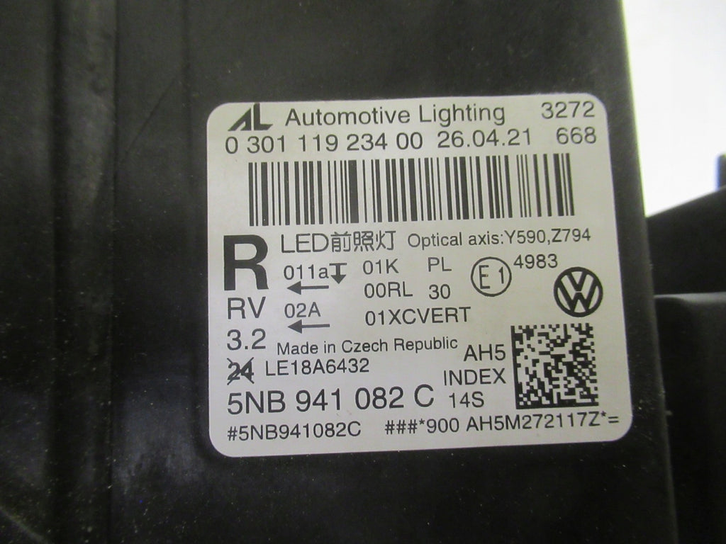 Frontscheinwerfer VW Tiguan 5NB941082C LED Rechts Scheinwerfer Headlight SCH1950932191al