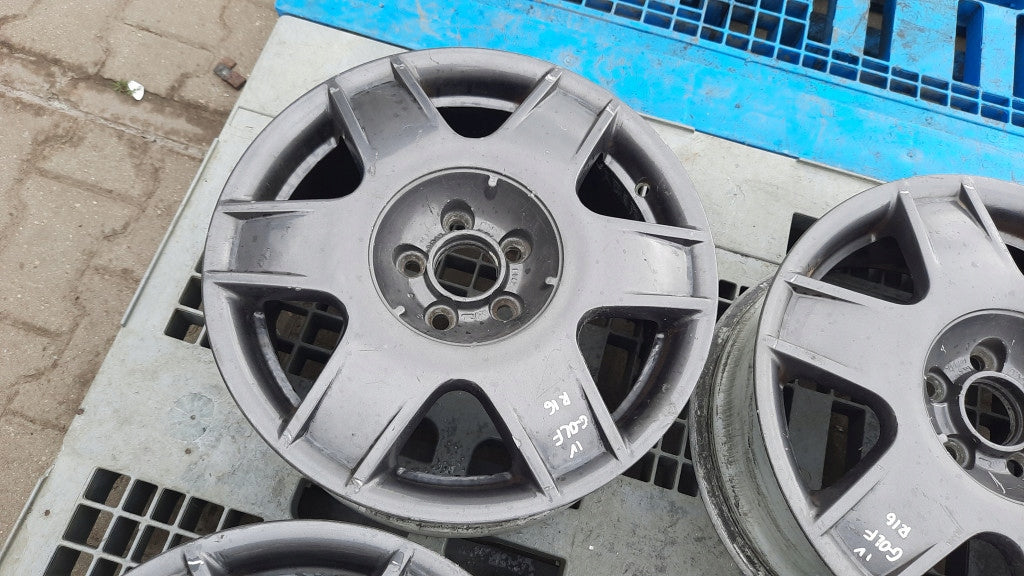 4x Alufelge 16 Zoll 6.5" 5x100 VW I Rim Wheel FEL6022481240wj