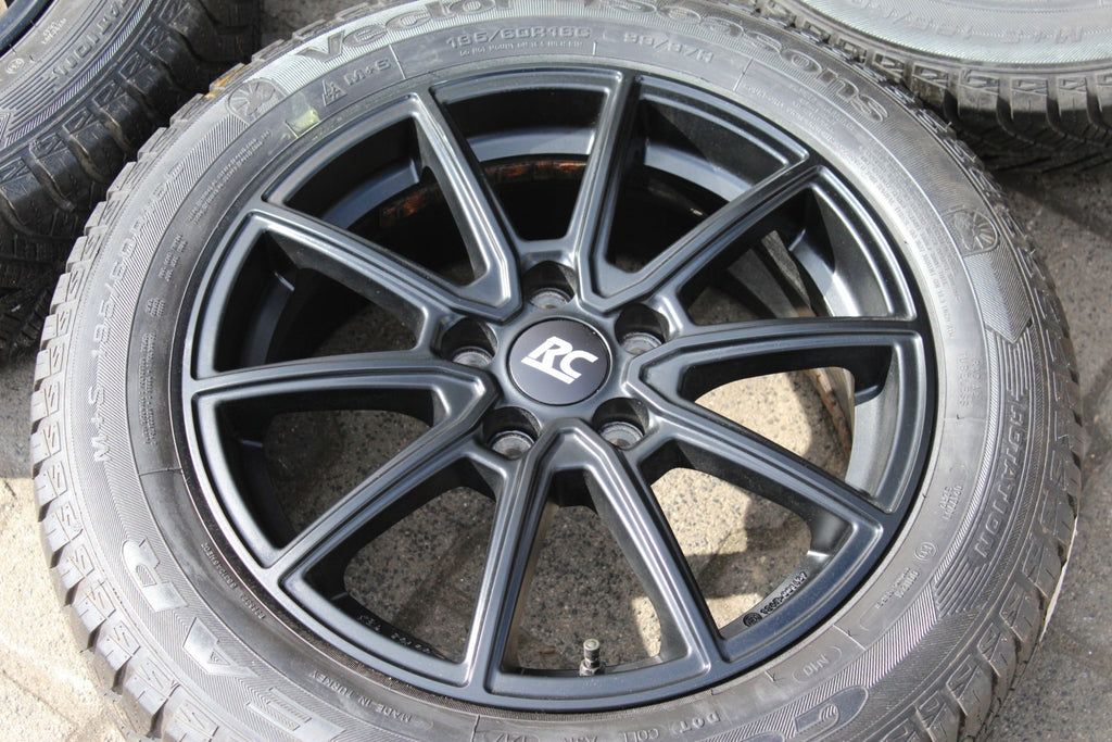 4x Alufelge 16 Zoll 6.5" 5x108 47ET Matt Schwarz KBA-52172-KBA Citroën I FEL4090032758gl