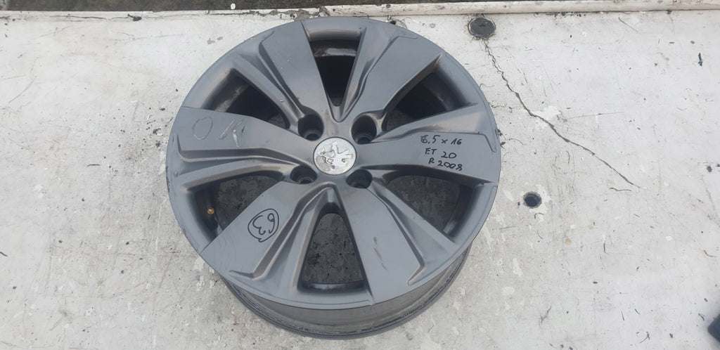 1x Alufelge 16 Zoll 6.5" 4x108 20ET Glanz Graphit 9813557977 Peugeot 2008 FEL7159585111jo