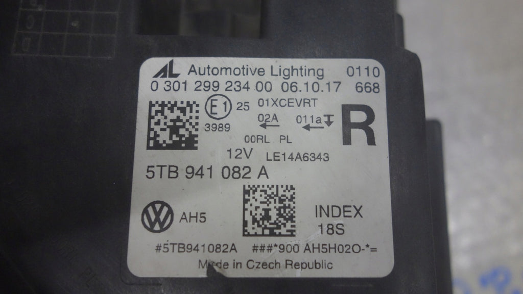 Frontscheinwerfer VW Touran 5TB941082A 5TB941082 Full LED Rechts Headlight SCH8929408803lp