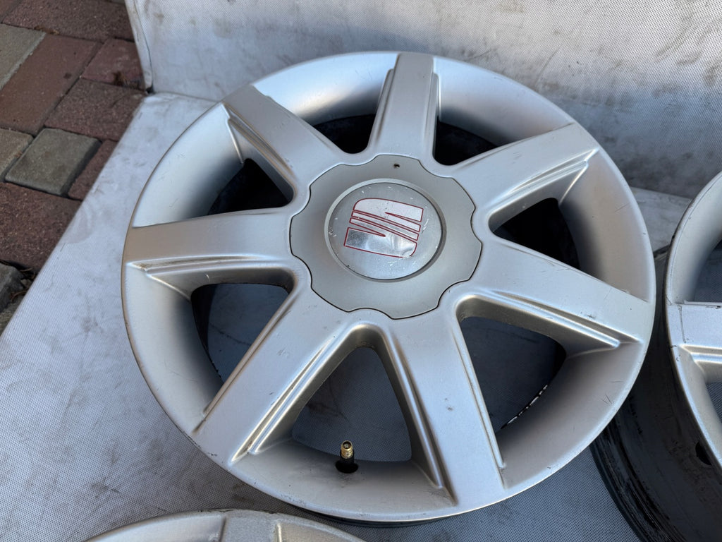 4x Alufelge 15 Zoll 6.0" 5x100 38ET Glanz Silber 1M0601025K Seat I Rim Wheel FEL5209848580jp