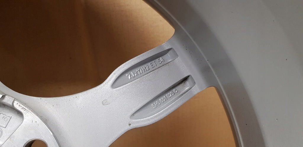 1x Alufelge 17 Zoll 7.0" 5x112 54ET Glanz 5P0801025 Seat Rim Wheel FEL4930800469nz