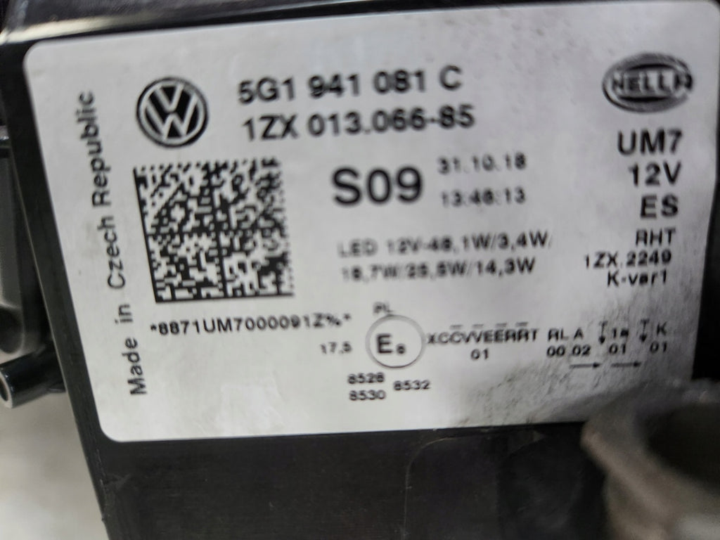Frontscheinwerfer VW Golf VII 5G1941081C Links Scheinwerfer Headlight SCH9745742393gz