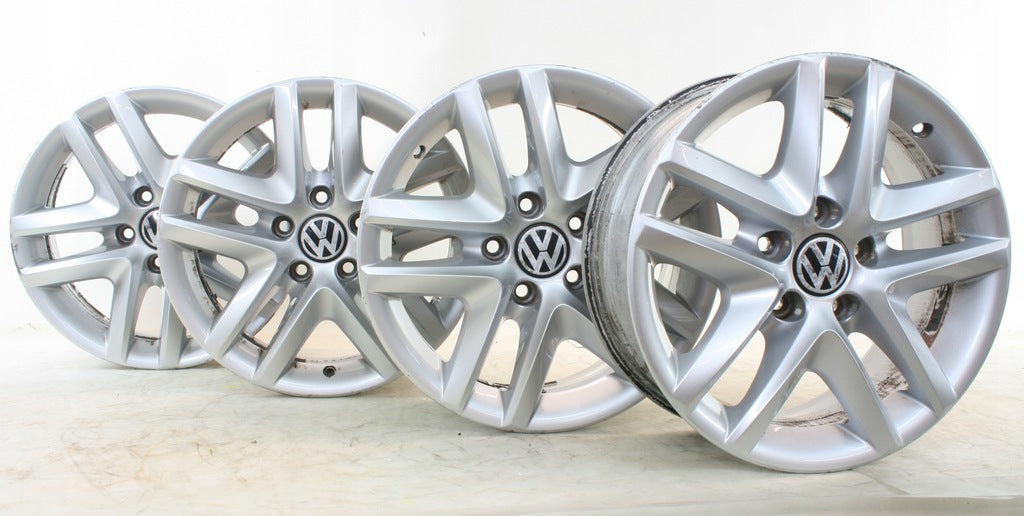 4x Alufelge 16 Zoll 6.5" 5x112 33ET Silber 55445 VW Rim Wheel FEL6647778845bh