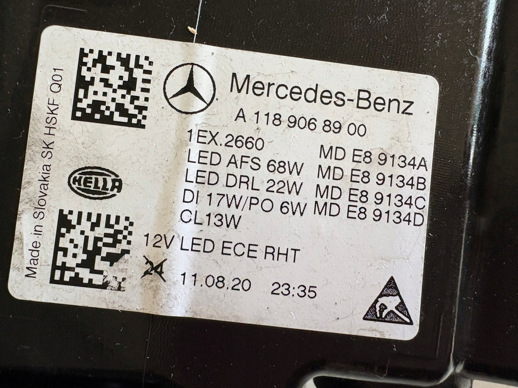 Frontscheinwerfer Mercedes-Benz Cla A1189068900 Full LED Links Headlight SCH2445384529wx