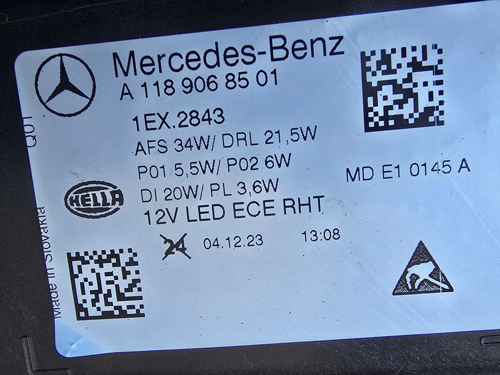 Frontscheinwerfer Mercedes-Benz Cla A1189068501 LED Links Scheinwerfer Headlight SCH2241578124gu