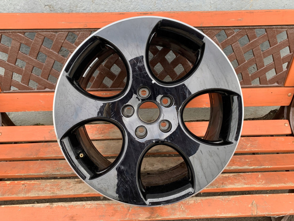 1x Alufelge 18 Zoll 7.5" 5x112 51ET Glanz Schwarz 1K0601025BA VW Golf V