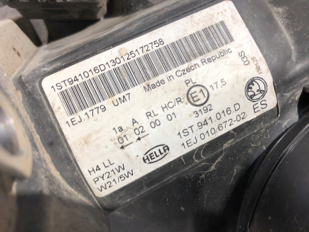 Frontscheinwerfer Skoda Citigo 1ST941016D Ein Stück (Rechts oder Links)