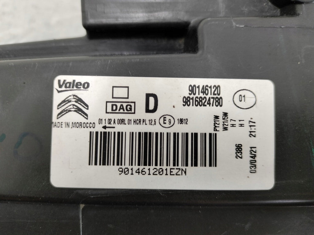 Frontscheinwerfer Citroën Berlingo 9816824780 Rechts Scheinwerfer Headlight