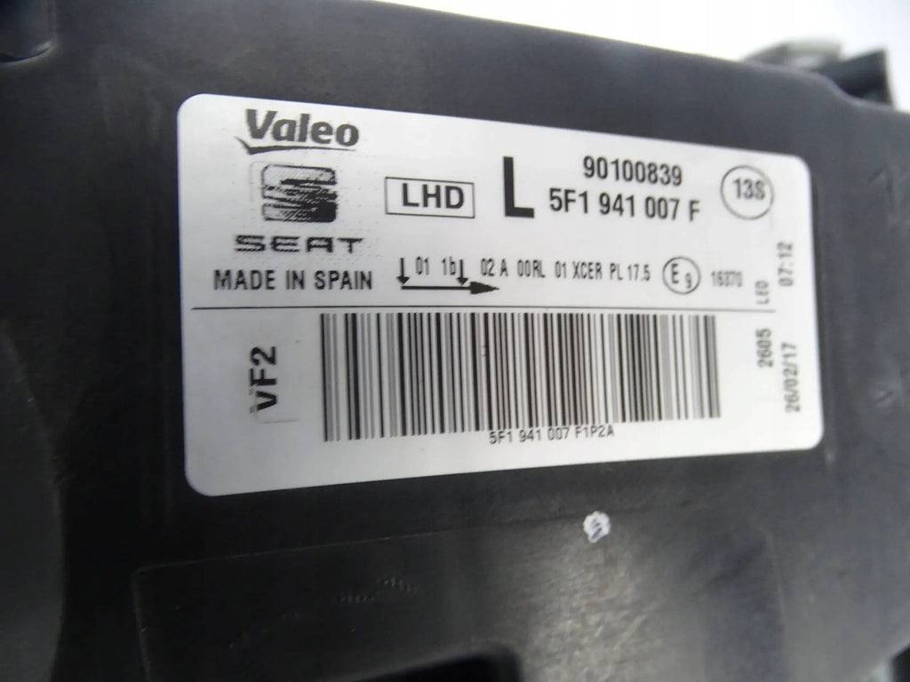 Frontscheinwerfer Seat Leon 5F1941007 Links Scheinwerfer Headlight