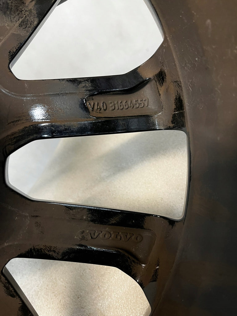 1x Alufelge 17 Zoll 7.0" 5x108 50ET Glanz Schwarz 31664557 Volvo V60 V40