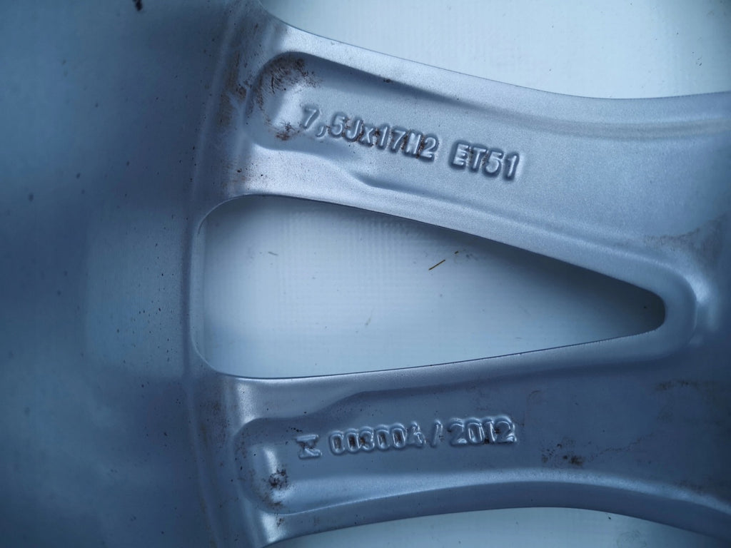 1x Alufelge 17 Zoll 7.5" 5x112 51ET Glanz Silber 8V0601025BP Audi A3 Rim Wheel FEL1135016262am