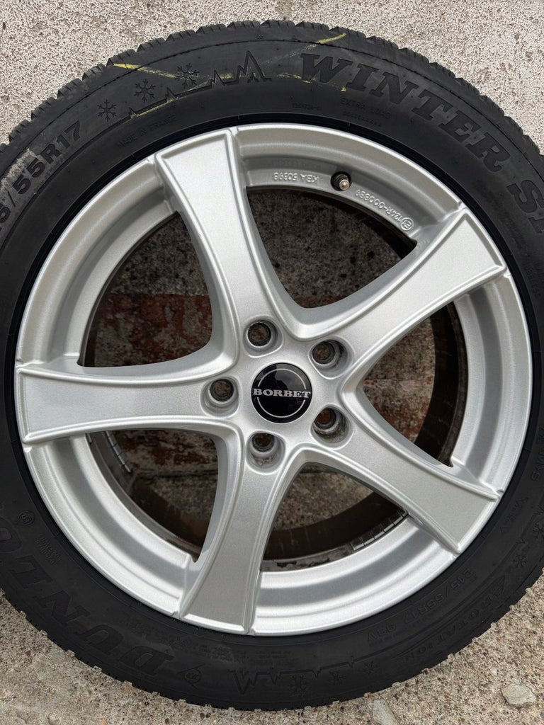 4x Alufelge 17 Zoll 6.5" 5x112 45ET Glanz Silber KBA50398 Audi Rim Wheel FEL2404440306im