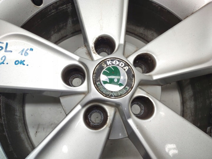 1x Alufelge 16 Zoll 7.0" 5x112 45ET Glanz Silber 5L0601025E Seat I Yeti 5l FEL5317397592gk