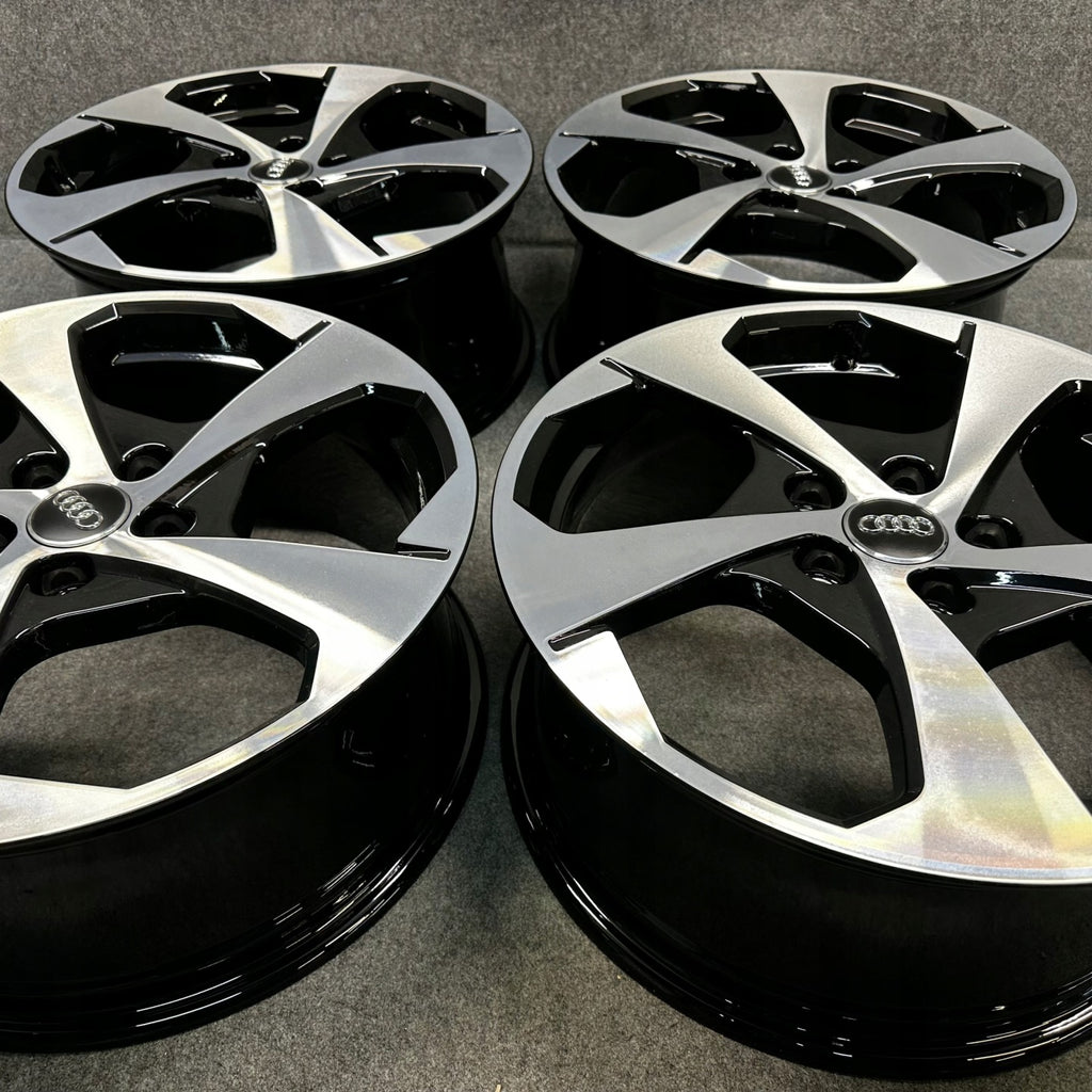 4x Alufelge 18 Zoll 7.5" 5x112 51ET Glanz Schwarz 8V0601025DB Audi A3 Rim Wheel FEL1819004361ay