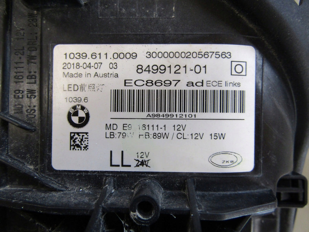 Frontscheinwerfer BMW 5 G31 G30 8499121-01 LED Links Scheinwerfer Headlight SCH6672392332ct