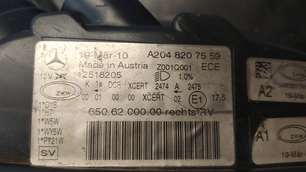 Frontscheinwerfer Mercedes-Benz X204 A2048207559 Bi-Xenon Rechts Headlight SCH4368312727iv