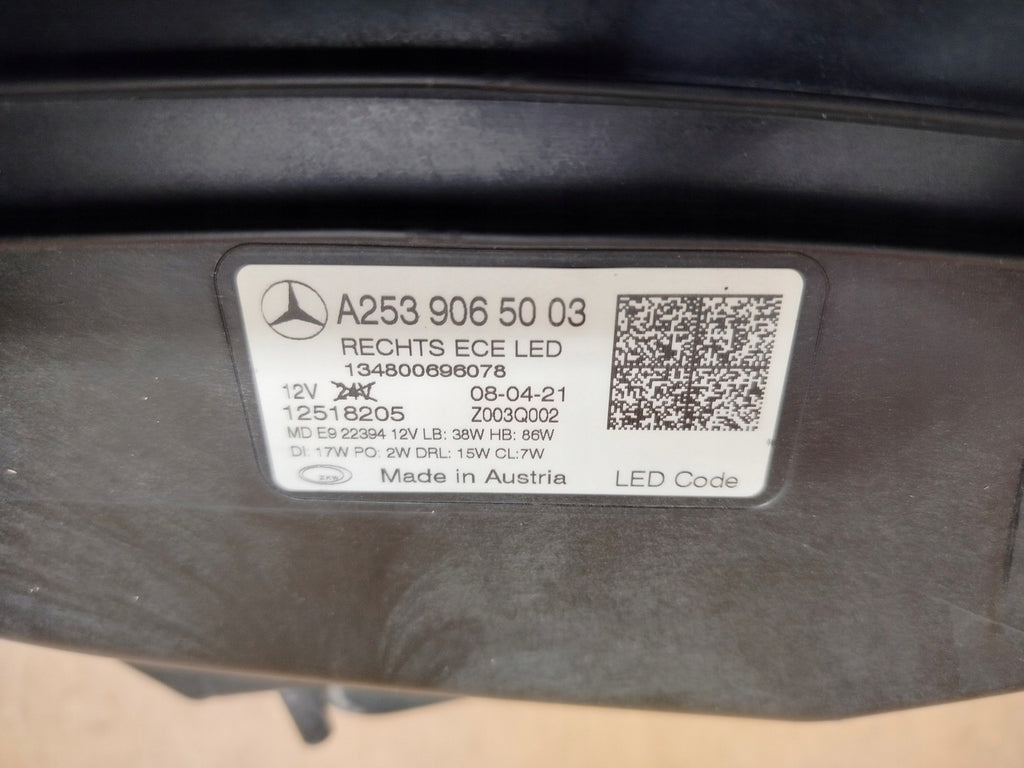 Frontscheinwerfer Mercedes-Benz Glc A2539065003 Rechts Scheinwerfer Headlight SCH3508522990uw