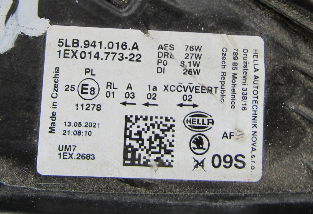 Frontscheinwerfer Skoda Enyaq 5LB941016A LED Rechts Scheinwerfer Headlight