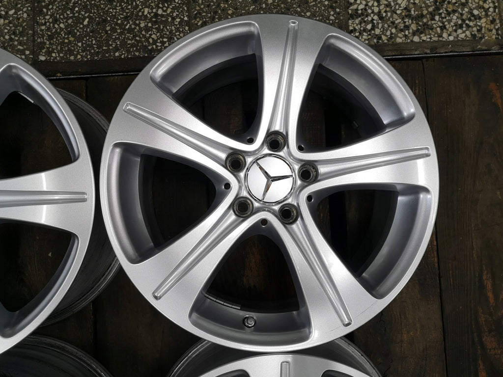 4x Alufelge 17 Zoll 7.5" 5x112 40ET Glanz Silber A2134011200 Mercedes-Benz W213