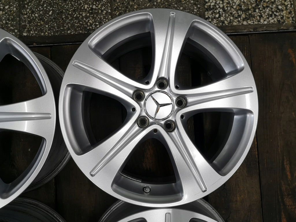 4x Alufelge 17 Zoll 7.5" 5x112 40ET Glanz Silber A2134011200 Mercedes-Benz W213 FEL3902520014kp