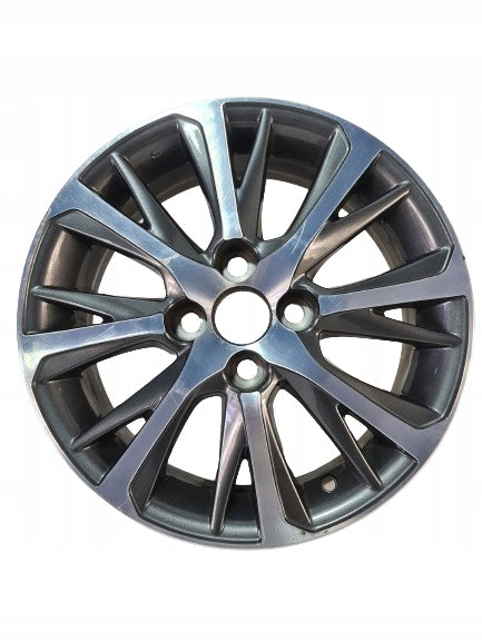 1x Alufelge 15 Zoll 5.0" 4x100 39ET Glanz Graphit 42611-0DA50 Toyota Yaris FEL3083639471xs