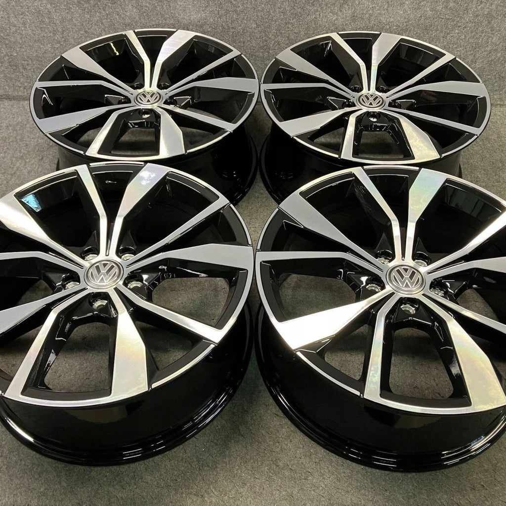 4x Alufelge 19 Zoll 8.0" 5x112 47ET Glanz Schwarz 2GA601025AK VW T-Roc Rim Wheel FEL3781908479er