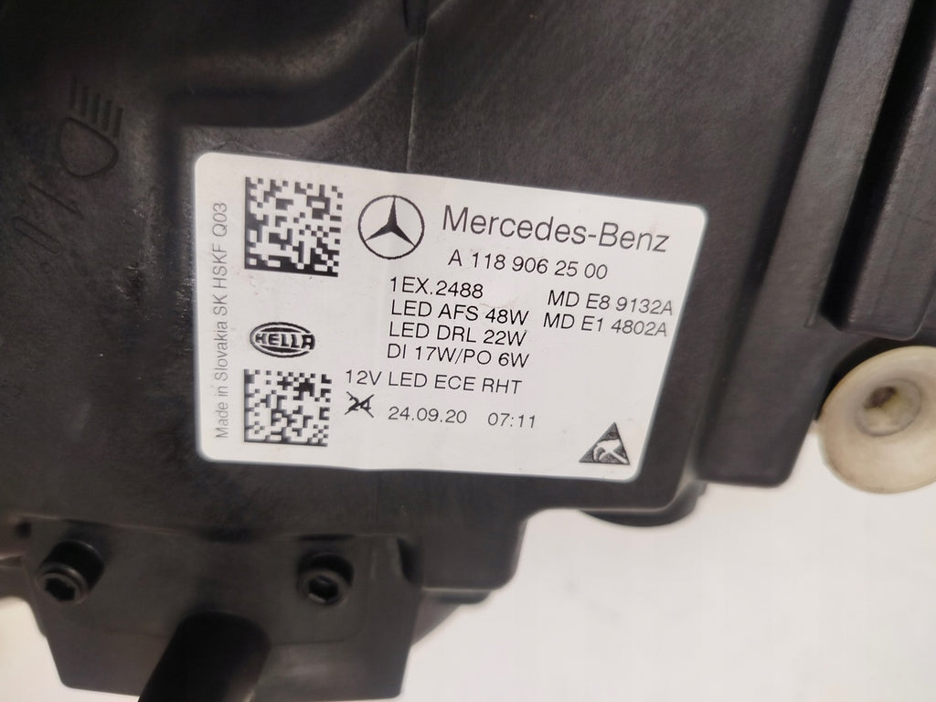 Frontscheinwerfer Mercedes-Benz Cla A1189062500 Full LED Links Headlight SCH9372406753eg