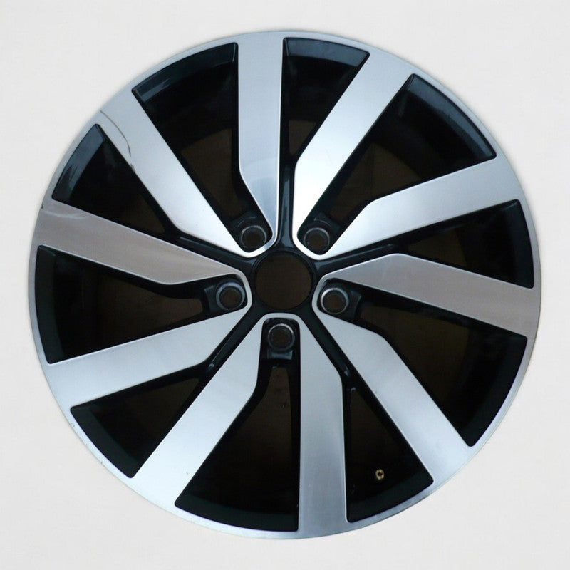 1x Alufelge 18 Zoll 7.5" 5x112 35ET Glanz Schwarz 7N0601025 VW Sharan Rim Wheel