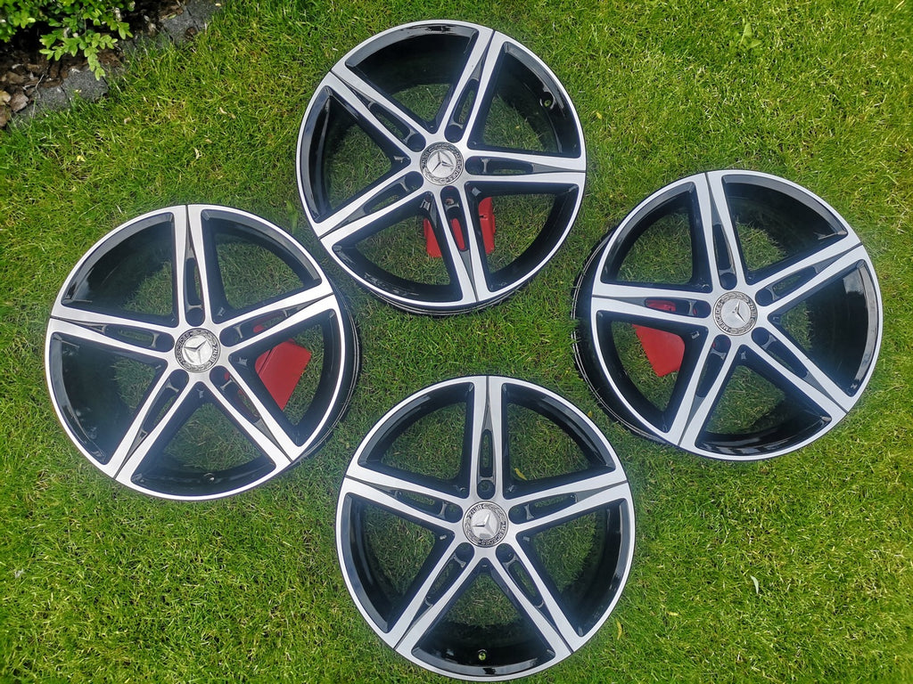4x Alufelge 18 Zoll 7.5" 5x112 49ET Glanz Schwarz A1774010700 Mercedes-Benz
