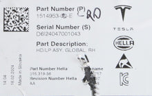 Laden Sie das Bild in den Galerie-Viewer, Frontscheinwerfer Tesla Y 151495300E Rechts Scheinwerfer Headlight SCH9547342425wb