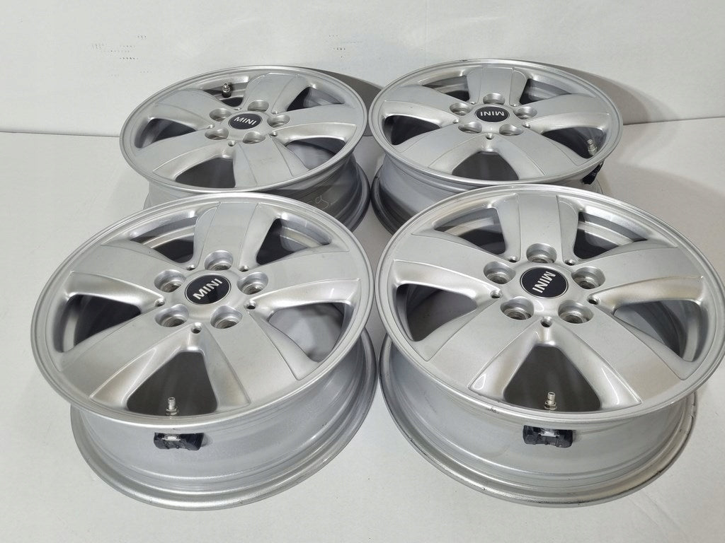 4x Alufelge 15 Zoll 5.5" 5x112 46ET Glanz Silber 6855101 Mini Rim Wheel FEL6463992510ih
