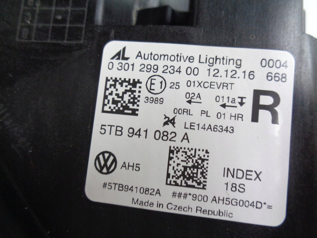 Frontscheinwerfer VW Touran 5TB941082B LED Rechts Scheinwerfer Headlight