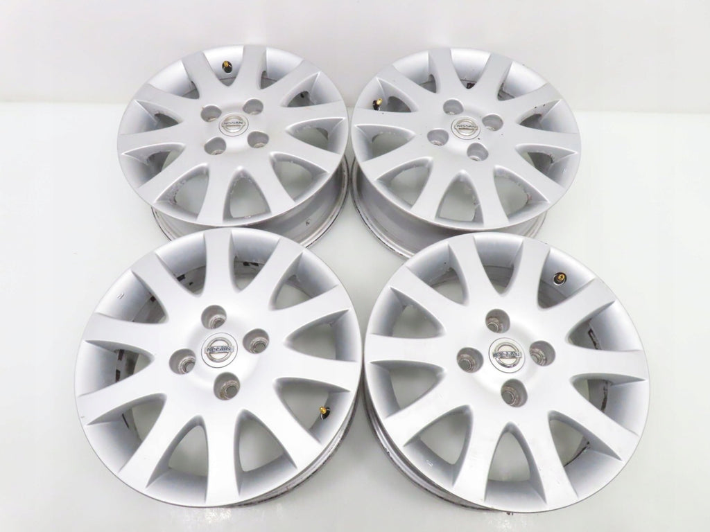 4x Alufelge 16 Zoll 6.0" 4x114.3 45ET Silber Nissan I Rim Wheel FEL6572200694vo
